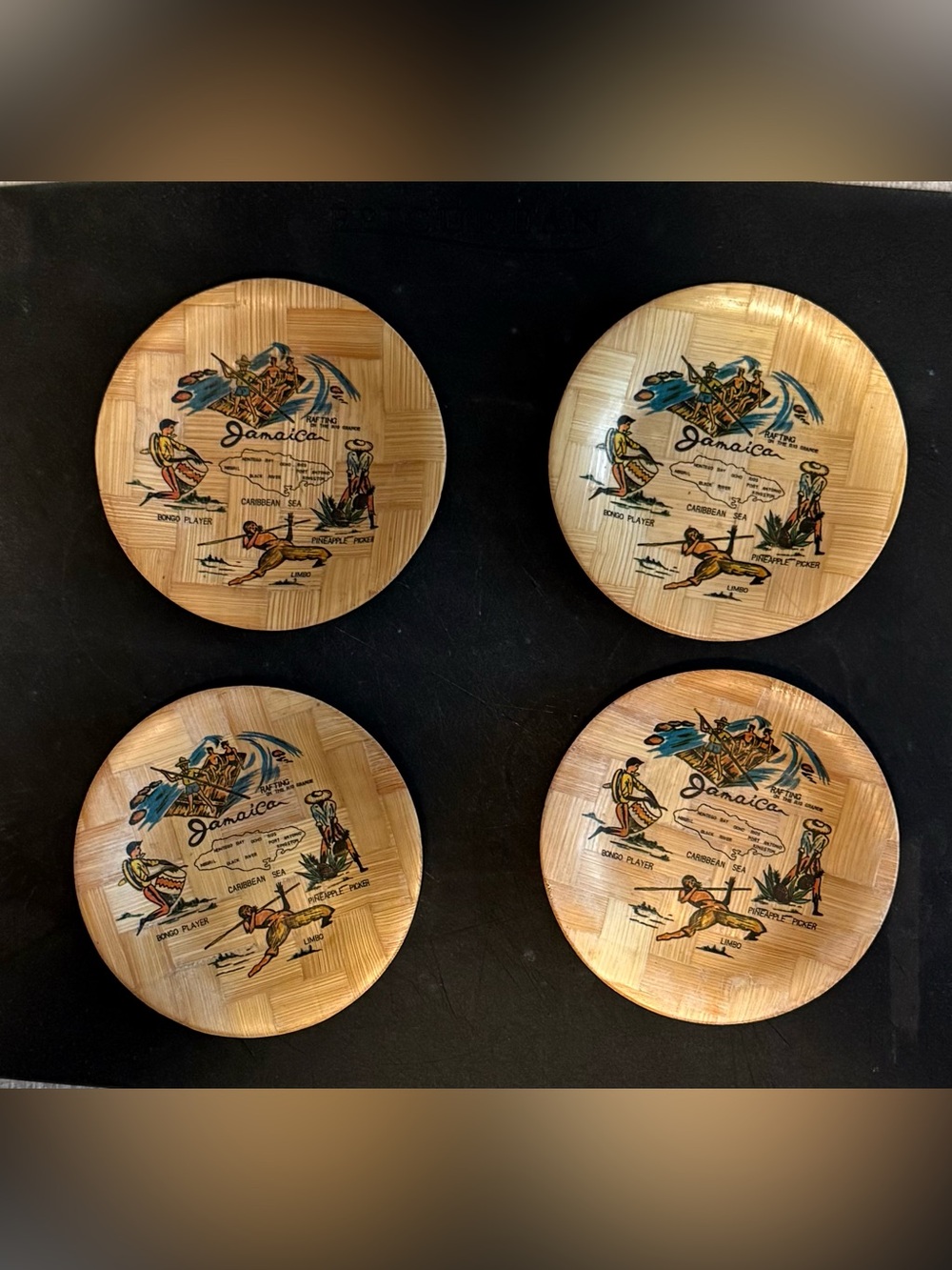 Vintage Jamaican Bowl/Coaster Set
